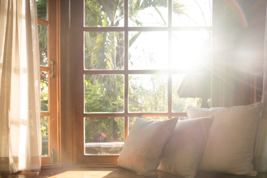 luz solar ventana